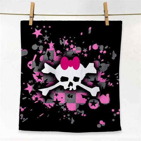 Scene Skull Splatter Face Towel from ArtsNow.com Front