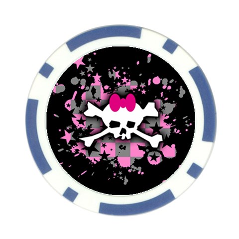 Scene Skull Splatter Poker Chip Card Guard (10 pack) from ArtsNow.com Front