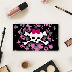 Scene Skull Splatter Cosmetic Bag (Small) from ArtsNow.com Front