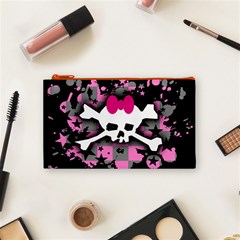 Scene Skull Splatter Cosmetic Bag (Small) from ArtsNow.com Front