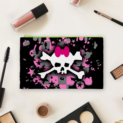 Scene Skull Splatter Cosmetic Bag (Medium) from ArtsNow.com Front