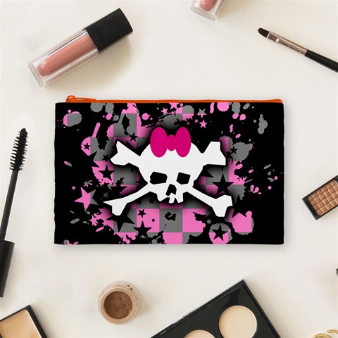 Scene Skull Splatter Cosmetic Bag (Medium) from ArtsNow.com Front
