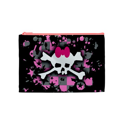 Scene Skull Splatter Cosmetic Bag (Medium) from ArtsNow.com Front