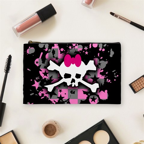 Scene Skull Splatter Cosmetic Bag (Medium) from ArtsNow.com Front