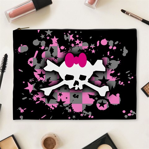 Scene Skull Splatter Cosmetic Bag (XL) from ArtsNow.com Front