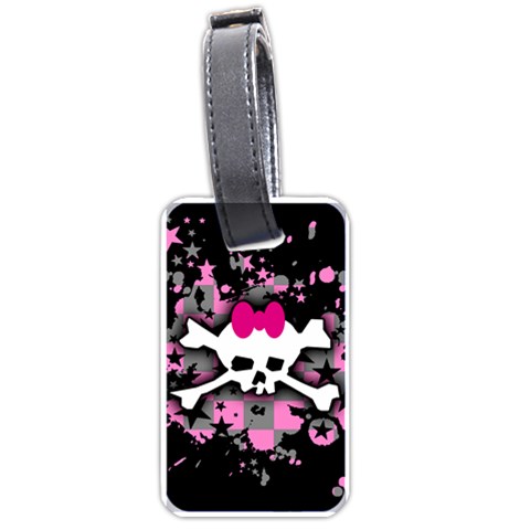 Scene Skull Splatter Luggage Tag (one side) from ArtsNow.com Front