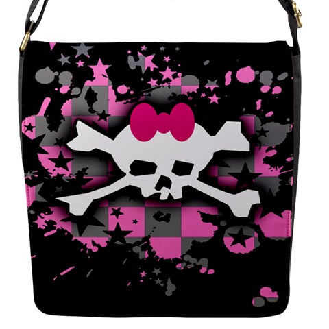 Scene Skull Splatter Flap closure messenger bag (Small) from ArtsNow.com Front