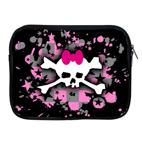 Scene Skull Splatter Apple iPad 2/3/4 Zipper Case from ArtsNow.com Front