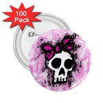 Sketched Skull Princess 2.25  Button (100 pack)