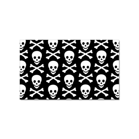 Skull and Crossbones Sticker Rectangular (100 pack) from ArtsNow.com Front