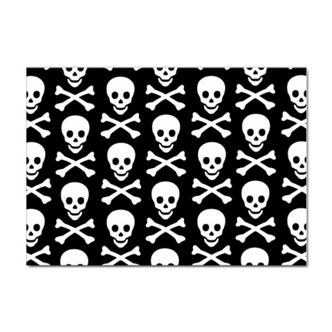 Skull and Crossbones Sticker A4 (10 pack) from ArtsNow.com Front