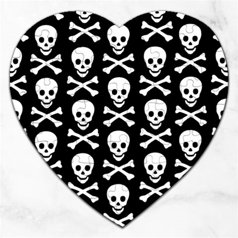 Skull and Crossbones Jigsaw Puzzle (Heart) from ArtsNow.com Front