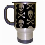 Skull and Crossbones Travel Mug (Silver Gray)