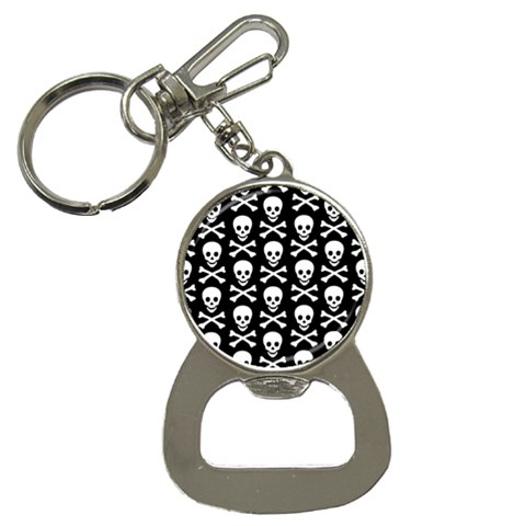 Skull and Crossbones Bottle Opener Key Chain from ArtsNow.com Front