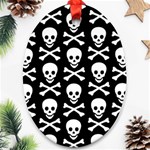 Skull and Crossbones Oval Ornament (Two Sides)