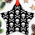 Skull and Crossbones Star Ornament (Two Sides)