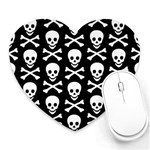 Skull and Crossbones Mousepad (Heart)