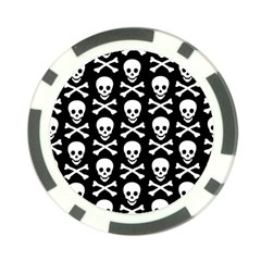 Skull and Crossbones Poker Chip Card Guard from ArtsNow.com Front