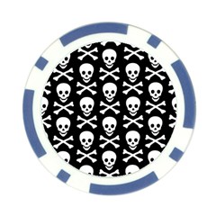 Skull and Crossbones Poker Chip Card Guard from ArtsNow.com Front