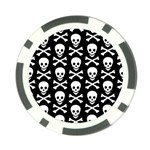 Skull and Crossbones Poker Chip Card Guard