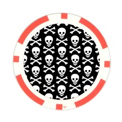 Skull and Crossbones Poker Chip Card Guard from ArtsNow.com Back