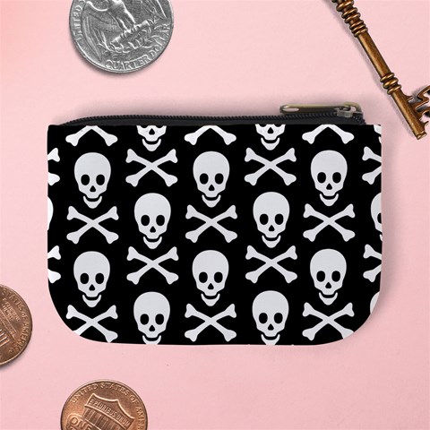 Skull and Crossbones Mini Coin Purse from ArtsNow.com Back