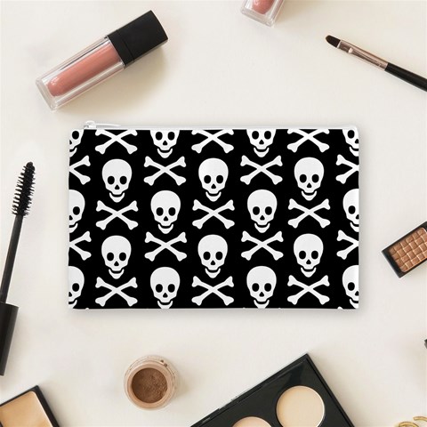 Skull and Crossbones Cosmetic Bag (Medium) from ArtsNow.com Front