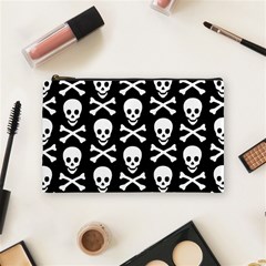 Skull and Crossbones Cosmetic Bag (Medium) from ArtsNow.com Front