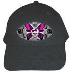 Skull Butterfly Black Cap