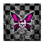 Skull Butterfly Tile Coaster