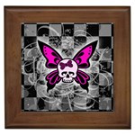 Skull Butterfly Framed Tile