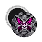 Skull Butterfly 2.25  Magnet