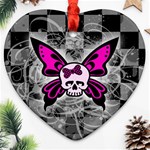 Skull Butterfly Ornament (Heart)