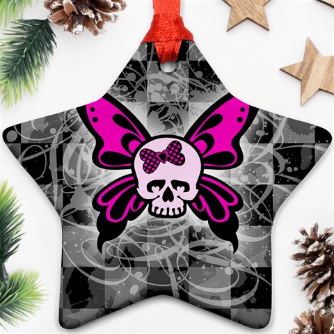 Skull Butterfly Ornament (Star) from ArtsNow.com Front