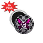 Skull Butterfly 1.75  Magnet (10 pack) 