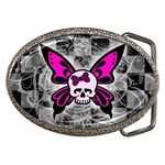 Skull Butterfly Belt Buckle