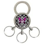 Skull Butterfly 3-Ring Key Chain