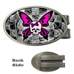 Skull Butterfly Money Clip (Oval)