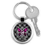 Skull Butterfly Key Chain (Round)