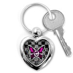 Skull Butterfly Key Chain (Heart)