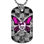 Skull Butterfly Dog Tag (One Side)