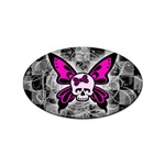 Skull Butterfly Sticker Oval (10 pack)