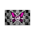 Skull Butterfly Sticker Rectangular (100 pack)