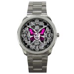 Skull Butterfly Sport Metal Watch