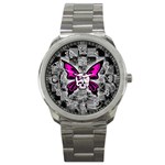 Skull Butterfly Sport Metal Watch