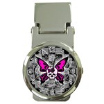 Skull Butterfly Money Clip Watch