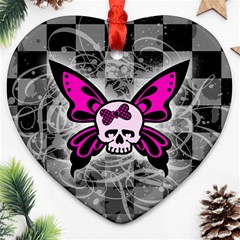 Skull Butterfly Heart Ornament (Two Sides) from ArtsNow.com Back