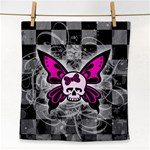 Skull Butterfly Face Towel