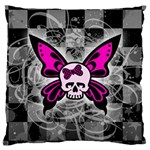 Skull Butterfly Large Cushion Case (One Side)