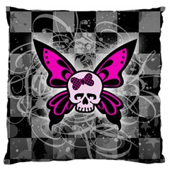 Skull Butterfly Large Cushion Case (Two Sides) from ArtsNow.com Front
